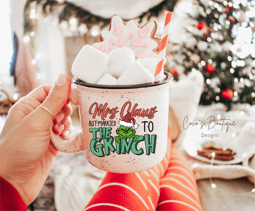 Campfire Mug: Mrs. Claus Married to the Grinch